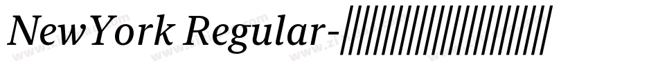 NewYork Regular字体转换